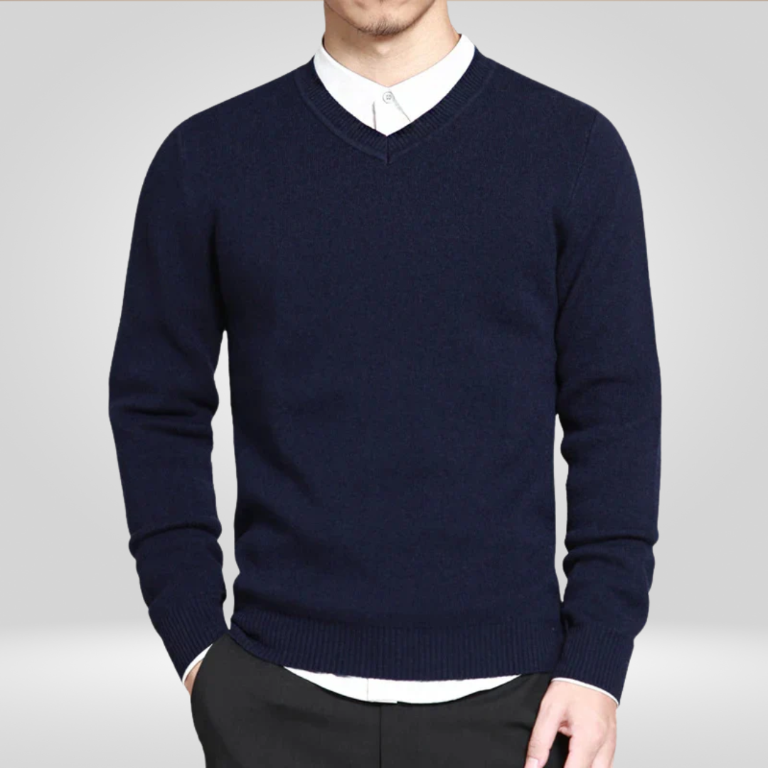 Casual V-Neck Sweater for Men's