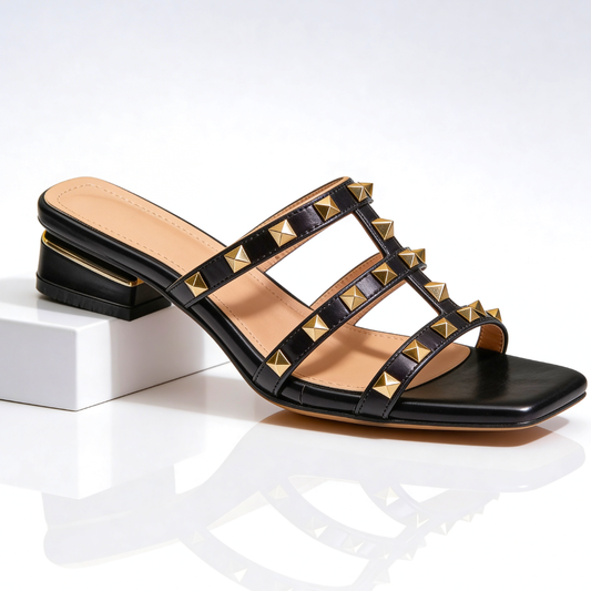 Isabel - Sandalias de Tacón con Detalles Elegantes