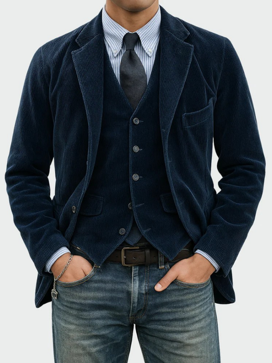 Conjunto Hombre Blazer y Chaleco Elegante – Estilo Formal Moderno