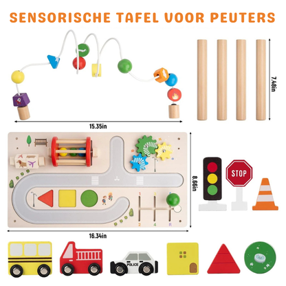 PlayTableix – 7-in-1 Montessori Houten Activiteitentafel