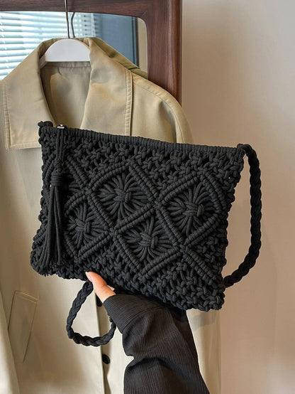 Woven crossbody bag