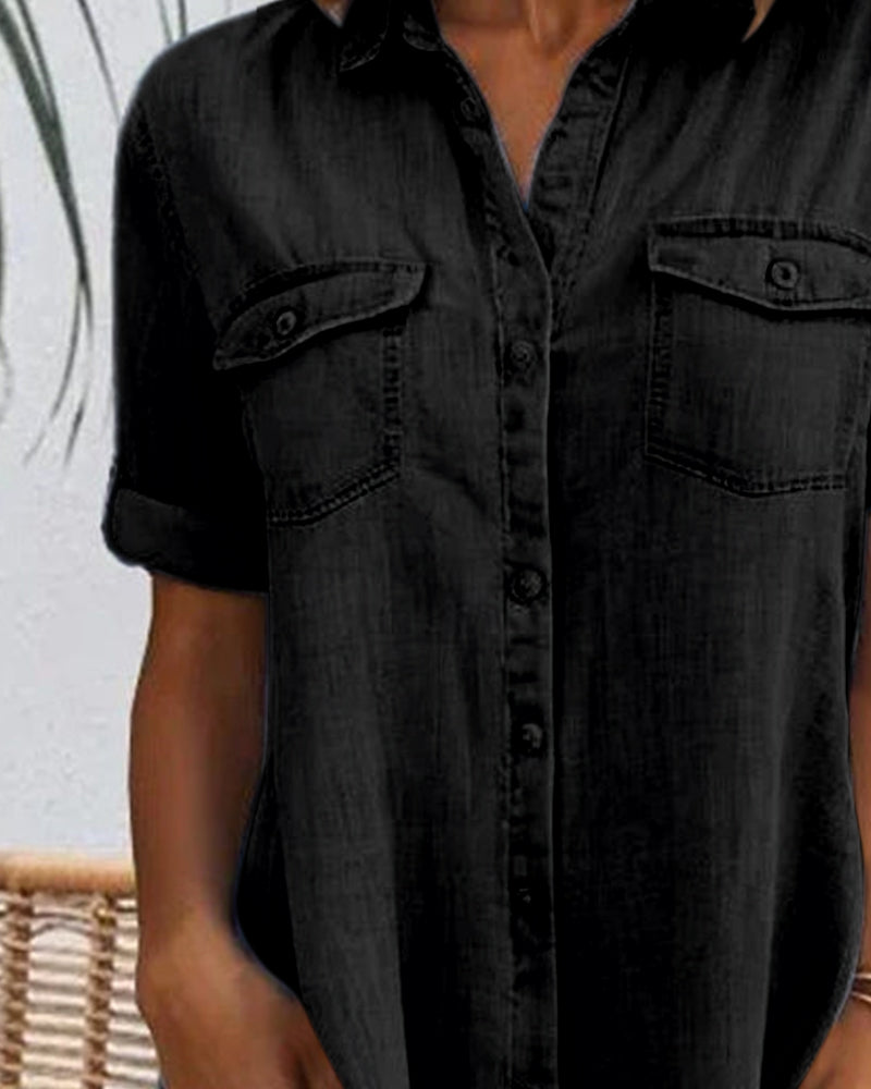 Lightweight Denim-look Dress
