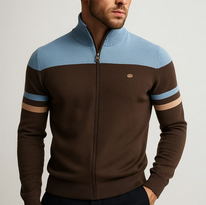 DUVAL PARIS™ | SWEAT COLORBLOCK AVEC ZIP POUR HOMME