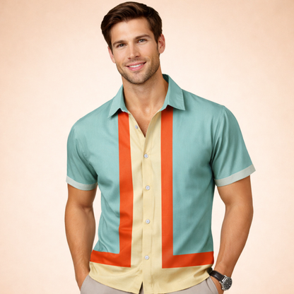 Arnold - Mens Retro Style Button Shirt