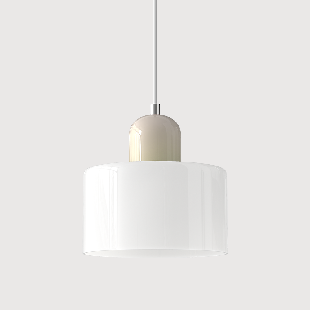Bauhaus Kugelglas-Pendelleuchte | Zeitloses Design | Glas & Metall | E27 Fassung