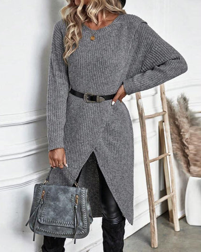 Kiara™ | Long, Simple Knit Dress for Women