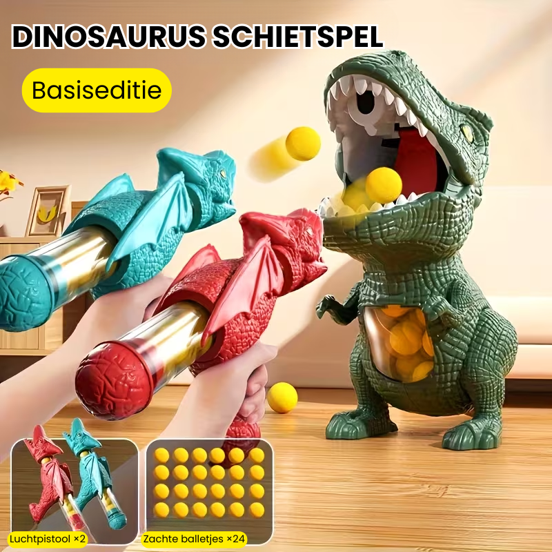 DinoShot – Interactief Dino Schietspel met Lanceerhandles & Sponsballen