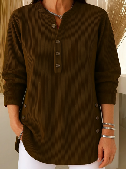 LYRIA™ | LANGERMET ENSFARGET STRIKKEPULLOVER