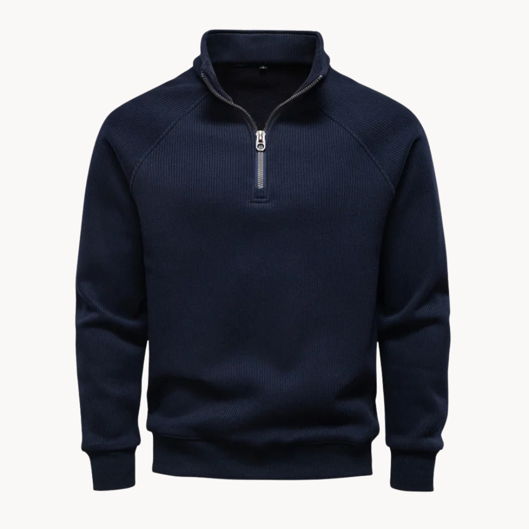 Matteo – Mens Cotton Blend Quarter Zip Jumper