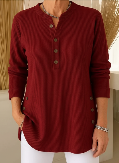 LYRIA™ | LANGERMET ENSFARGET STRIKKEPULLOVER