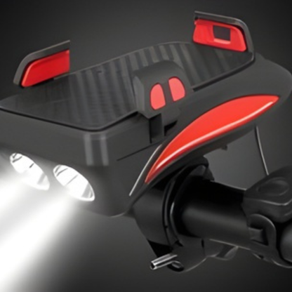 VeloCharge – Support Téléphone pour Vélo avec Lumière et Klaxon Rechargeable