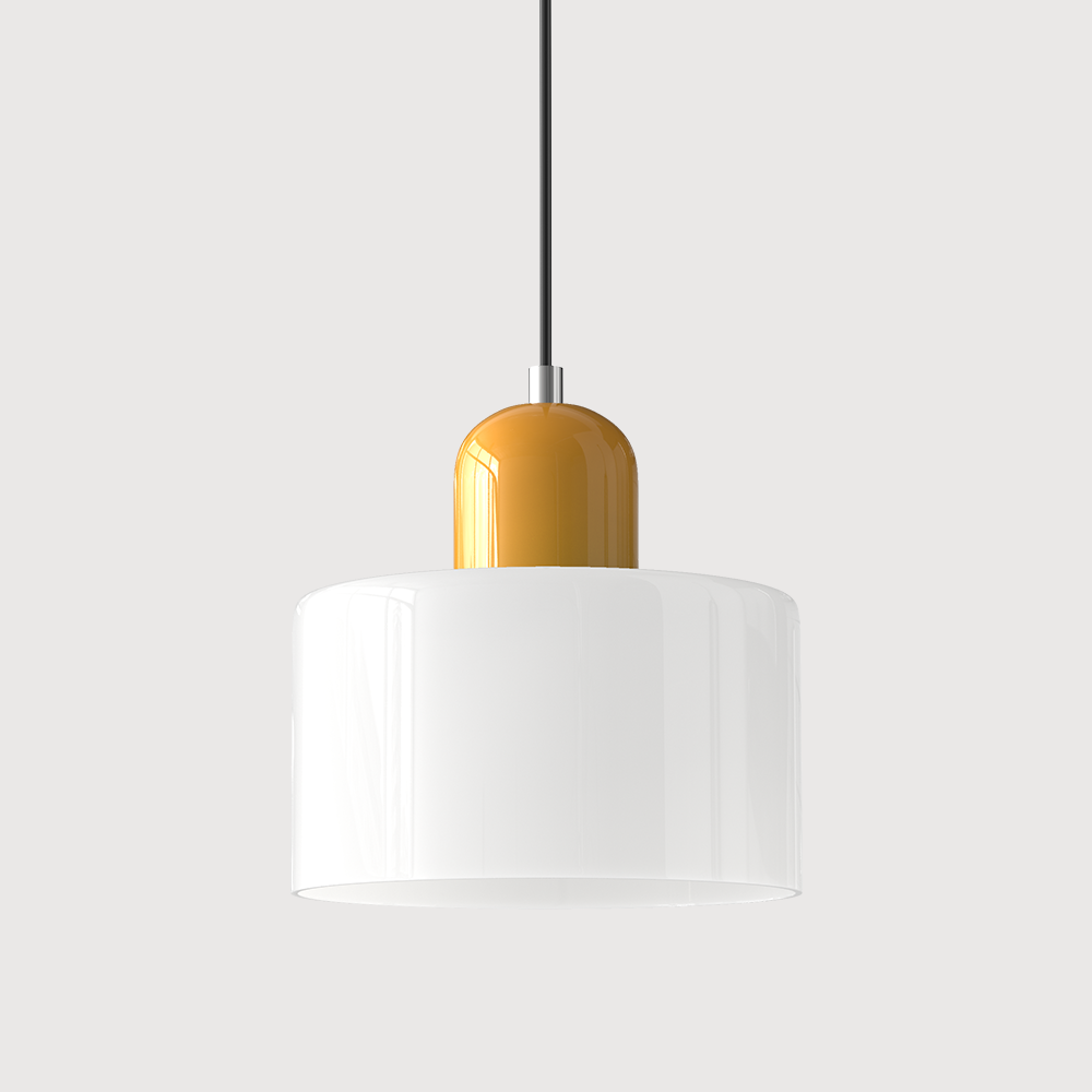 Bauhaus Kugelglas-Pendelleuchte | Zeitloses Design | Glas & Metall | E27 Fassung