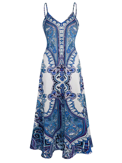 Amelia - Boho Floral Sleeveless Dress