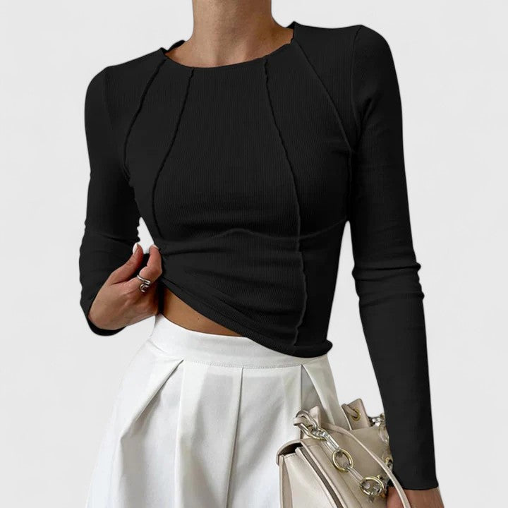 Roza - Effortless Relaxed-Fit Long-Sleeve Blouse