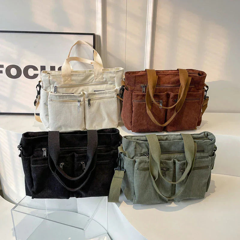 Urban Cord Tote | Schultertasche