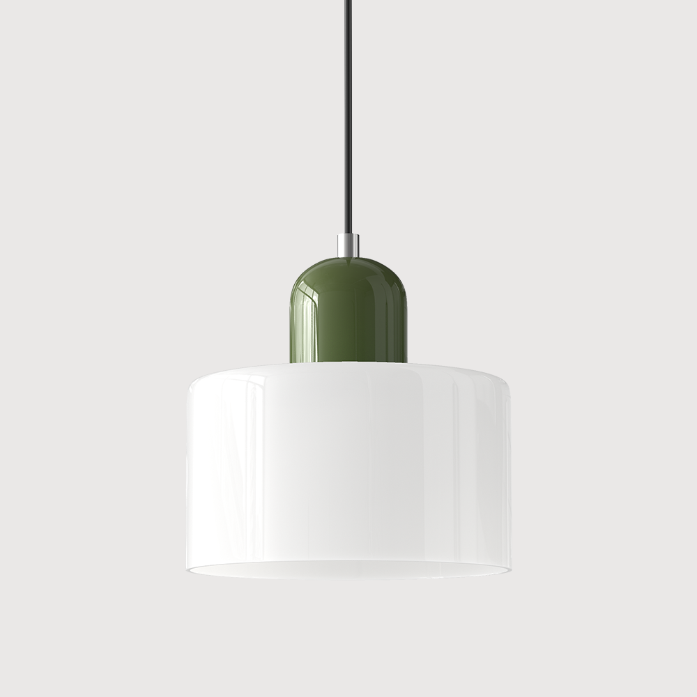 Bauhaus Kugelglas-Pendelleuchte | Zeitloses Design | Glas & Metall | E27 Fassung
