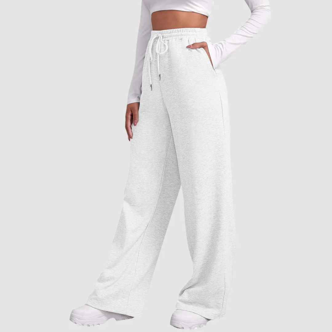 Selvara | Damskie Spodnie Jogger Szerokie z Wiązaniem Casual