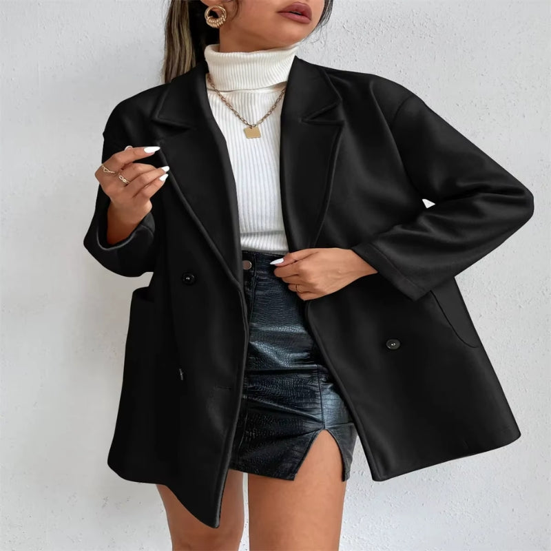 Esmee – Manteau à manches longues avec col et fermeture à boutons