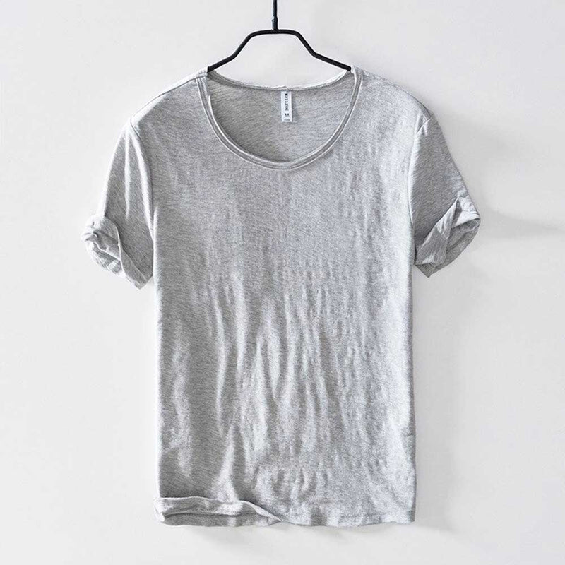 Arnaud – Chemise à manches courtes et col rond à coupe ample