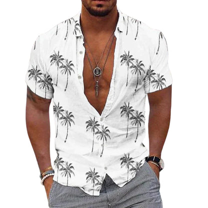 Chemise à manches courtes en tissu léger imprimé