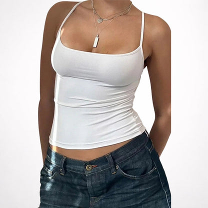 Top Cropped Alças Finas Minimal