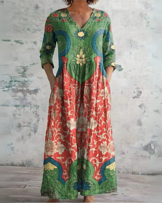 Clara™ | Komfort Floral Maxi Kleid