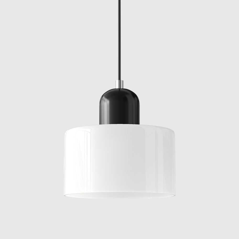 Bauhaus Kugelglas-Pendelleuchte | Zeitloses Design | Glas & Metall | E27 Fassung
