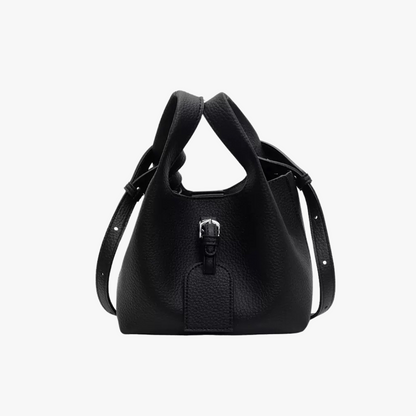 Vegane Leder Mini-Beuteltasche mit verstellbarem Riemen