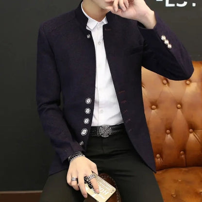 Ethan – Men's Long Sleeve Jacket with Button Detail | Structured and Polished for Any Occasion