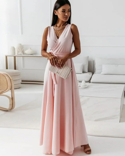 Sophie – Robe longue femme à col en V