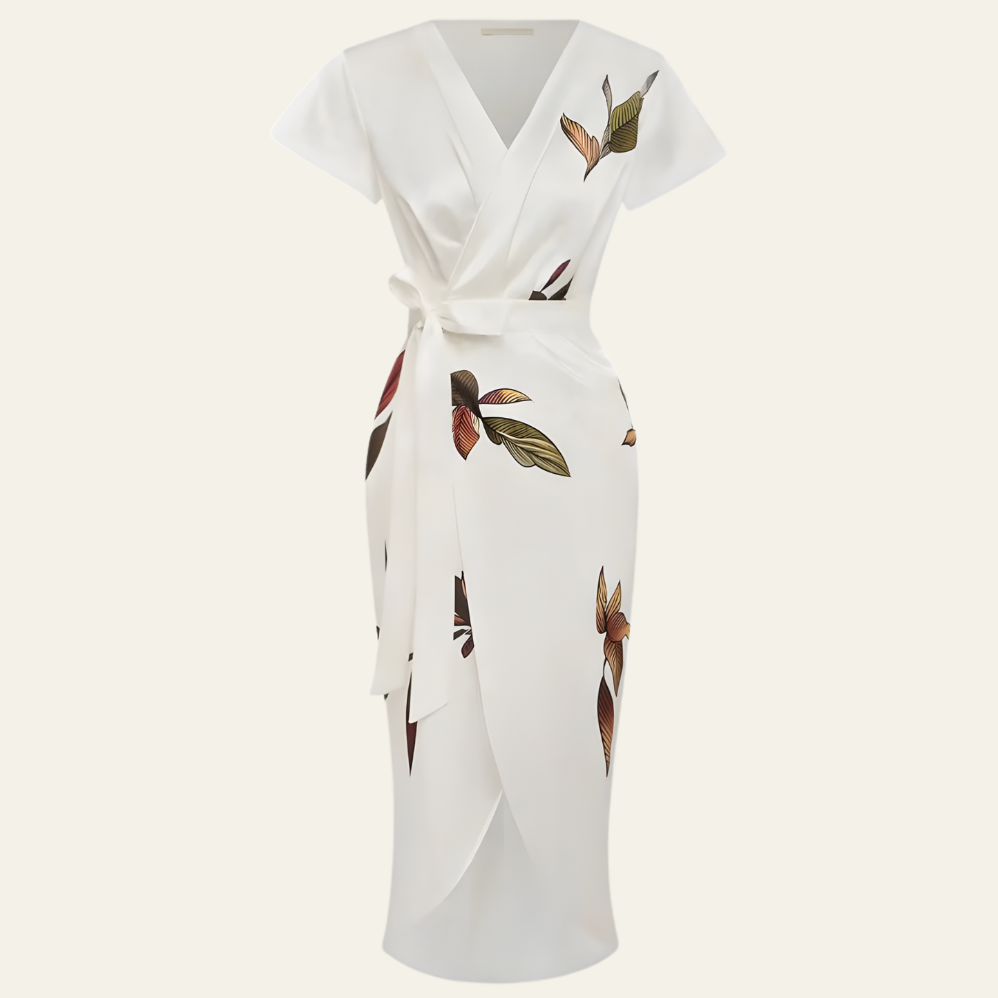 Valeria | Elegant omslagskjole med botanisk print