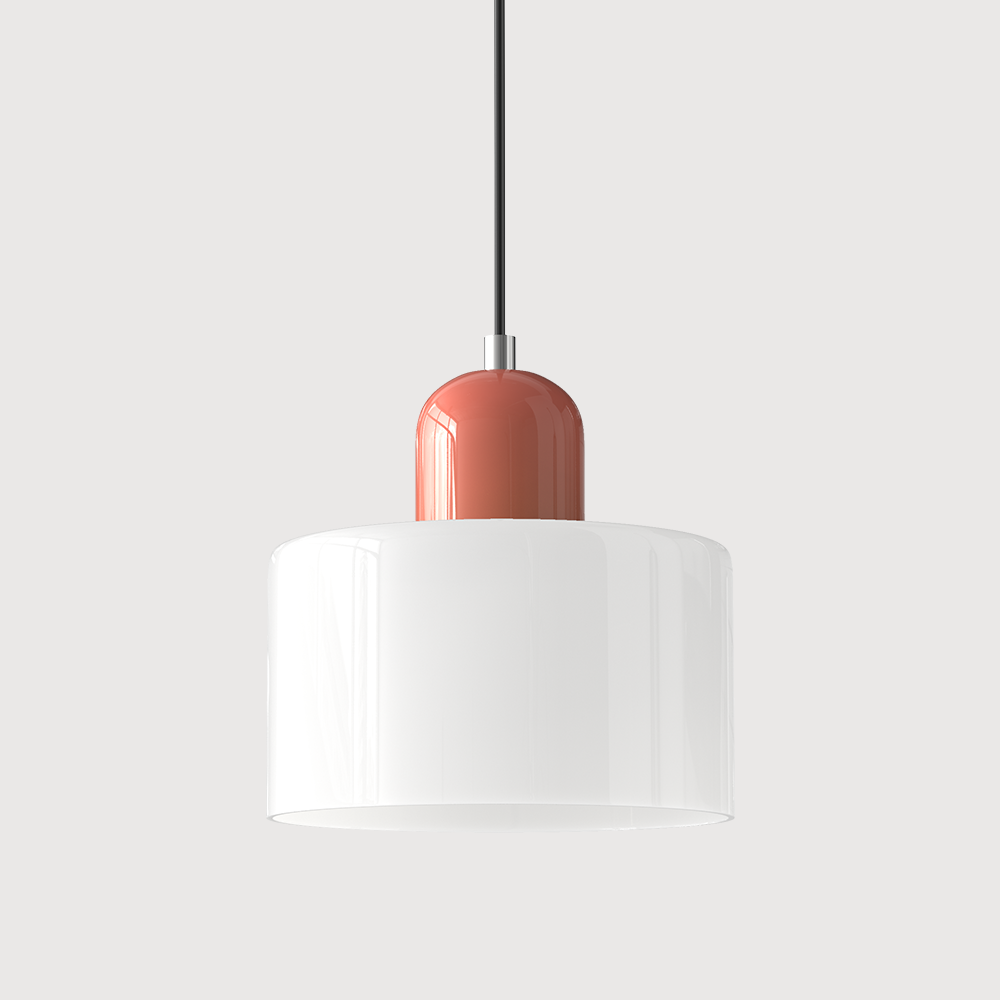 Bauhaus Kugelglas-Pendelleuchte | Zeitloses Design | Glas & Metall | E27 Fassung