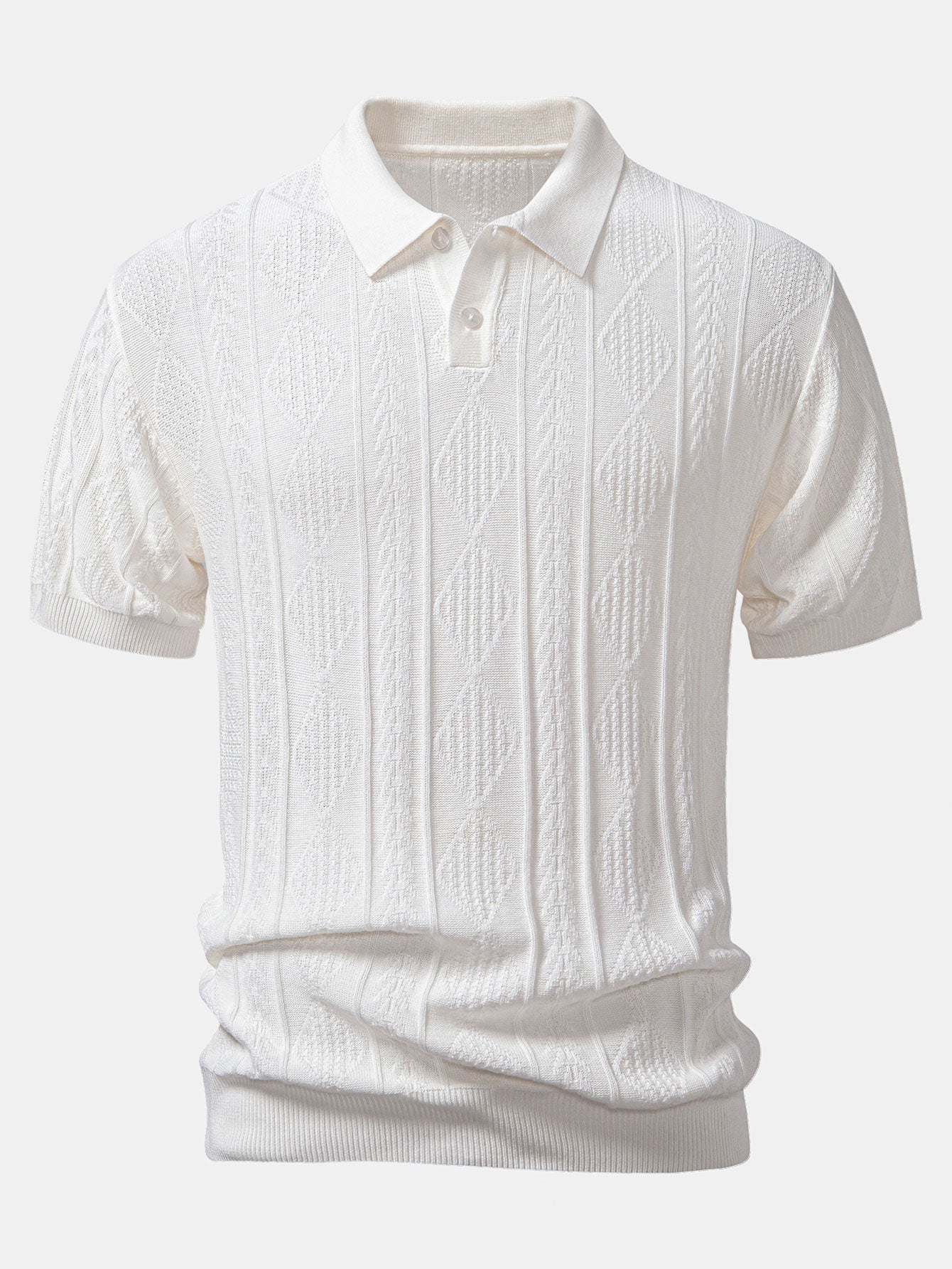 Henson - Polo In Maglia Jacquard Geometrica e Pantaloni Vestibilità Aderente