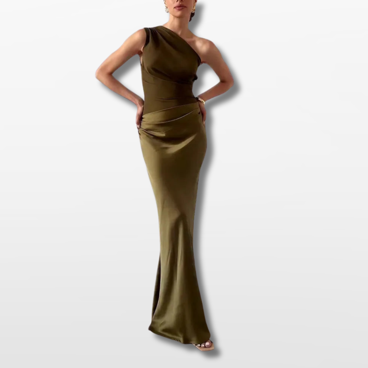 Robe Maxi Élégante Femme à Une Épaule