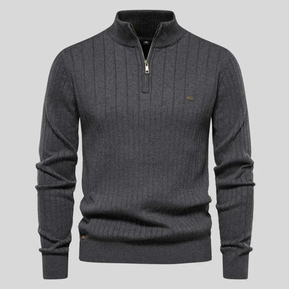 Martin – Elegantní Svetr se Zipem u Krku