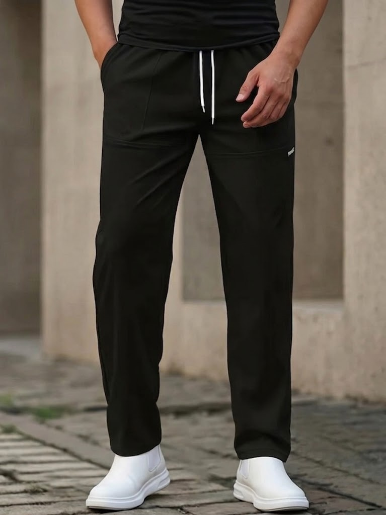 Men's Fleece Straight Leg Joggers Tracksuit Bottoms