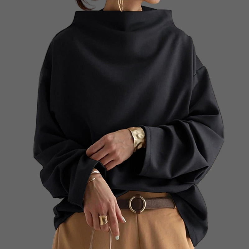 Celeste - Long sleeve oversized sweater with turtleneck