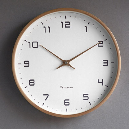 Wall Clock – Minimalist Wooden Design with Silent Quartz Movement for Modern Interiors