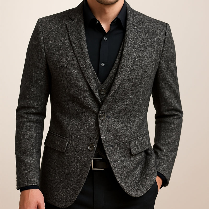 Men’s Slim Fit Long Sleeve Blazer for Office & Events