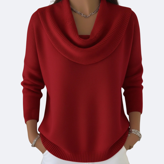 GIULIA - Suéter con Cuello Ruffle Acogedor