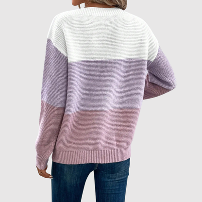 Amelia – Sweter z kolorowymi blokami