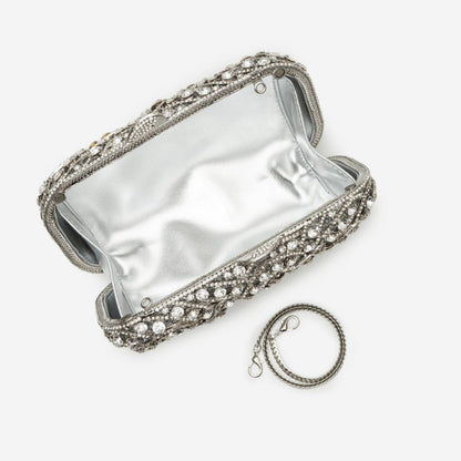 Pochette femme motif losange ajouré