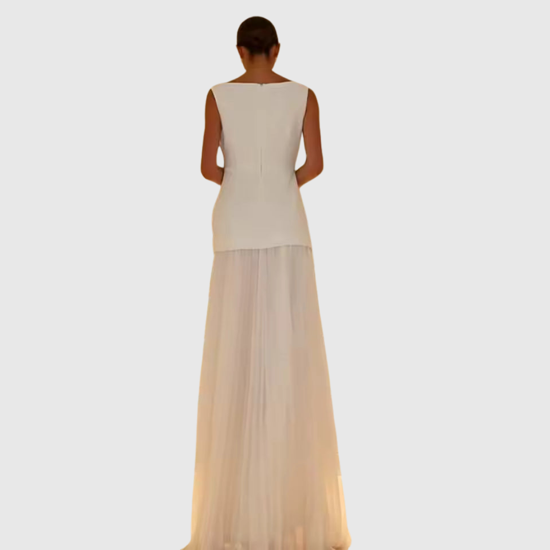 Elżbieta - Sukienka maxi plisowana elegancka