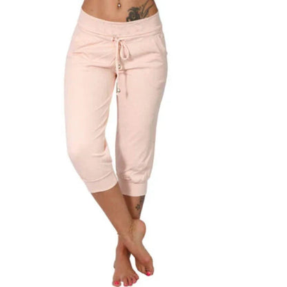 Ruby - Pantalon de jogging court élégant avec taille ajustable et coupe ajustée