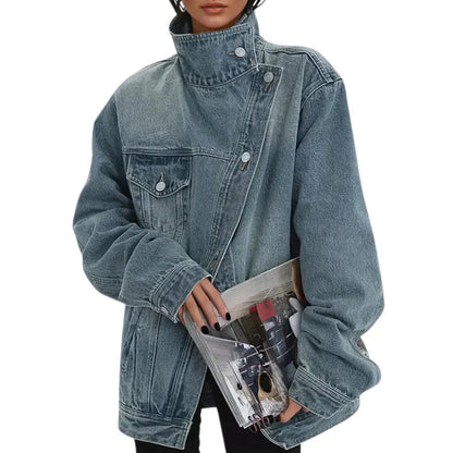 Cleo - Veste urbaine asymétrique à boutons
