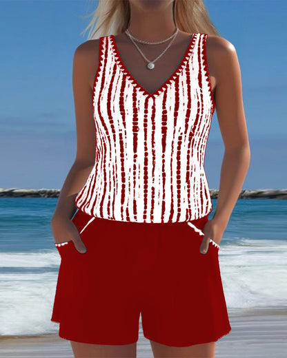 Sandra | Casual Tankini Shorts Set