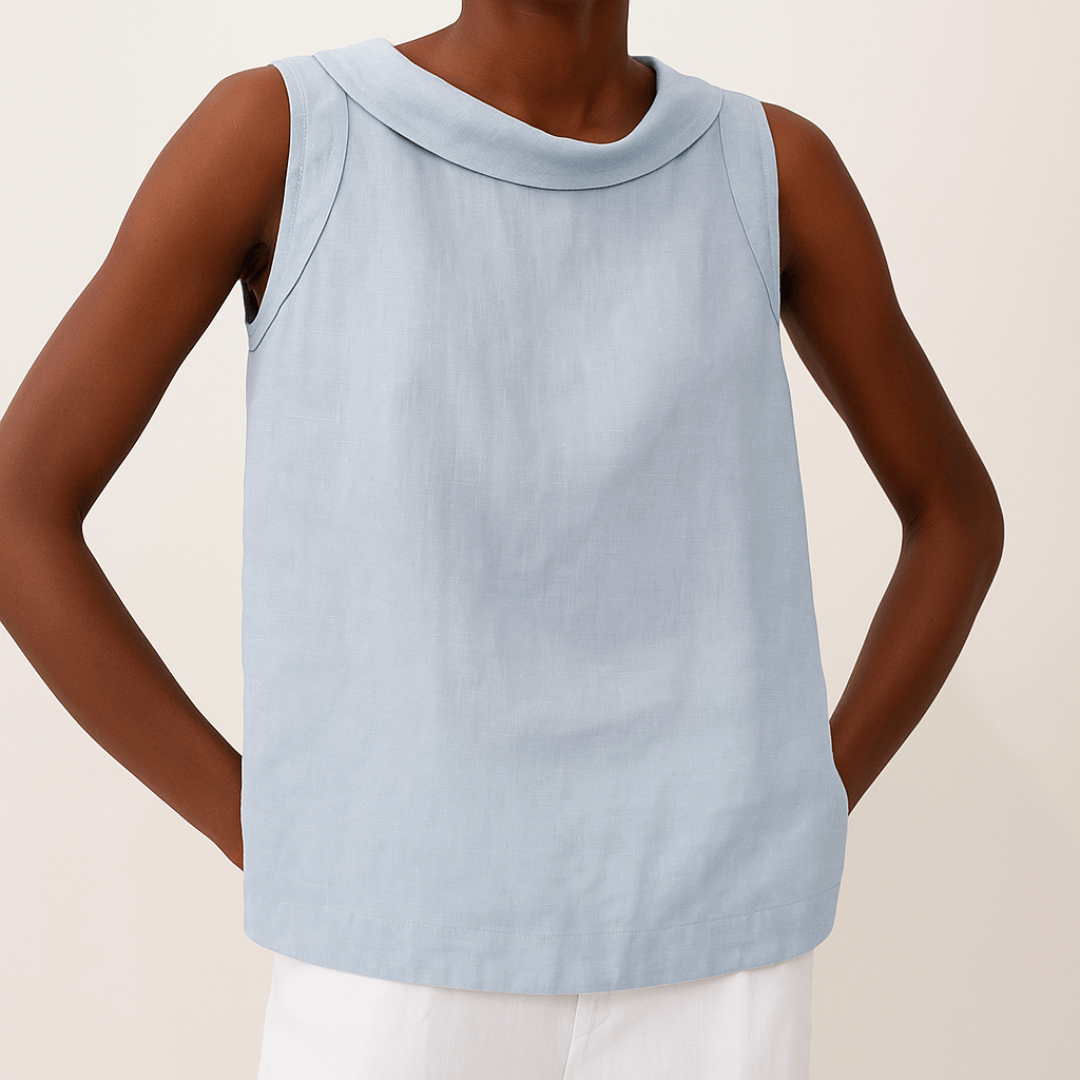 Emmeline - Sleeveless Round Neck Blouse