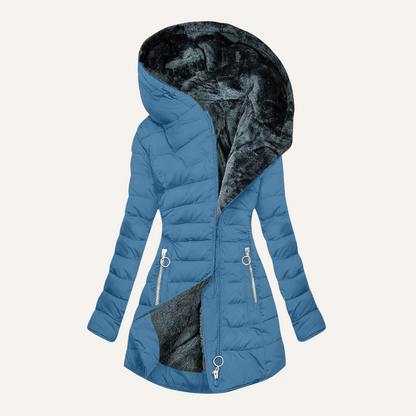Gina - Manteau d'Hiver Chaud avec Capuche