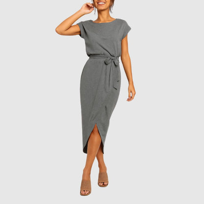 Zoé - Robe midi avec ceinture