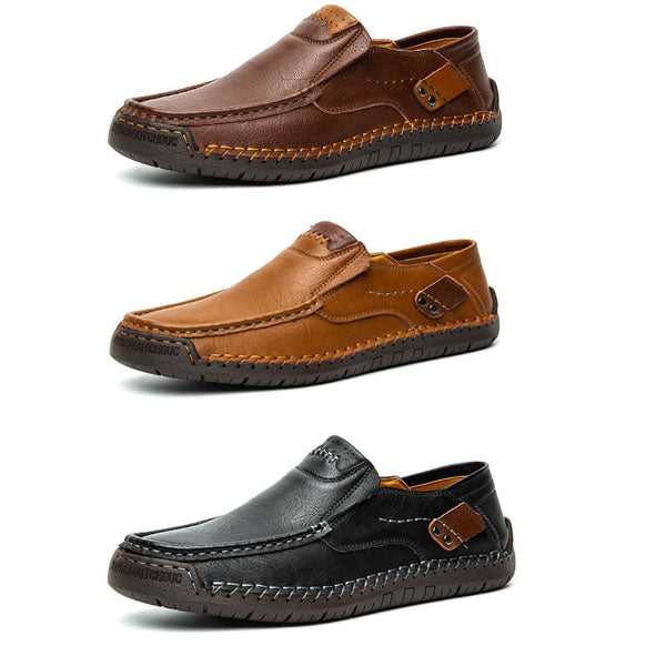 🔥Pustende kalveskinn🔥Klassiske, komfortable skinnsko for menn👞